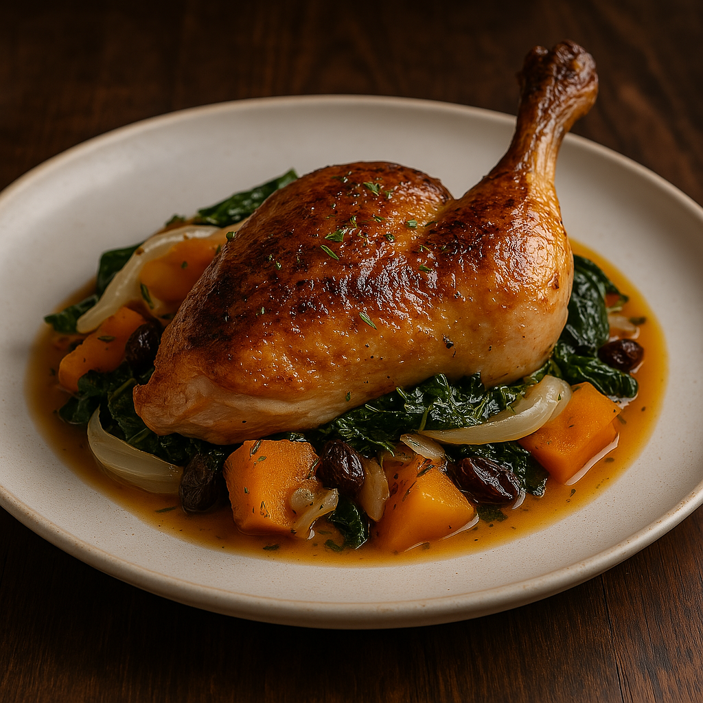 Pollo con Calabaza y Espinacas | CocinaCanalla