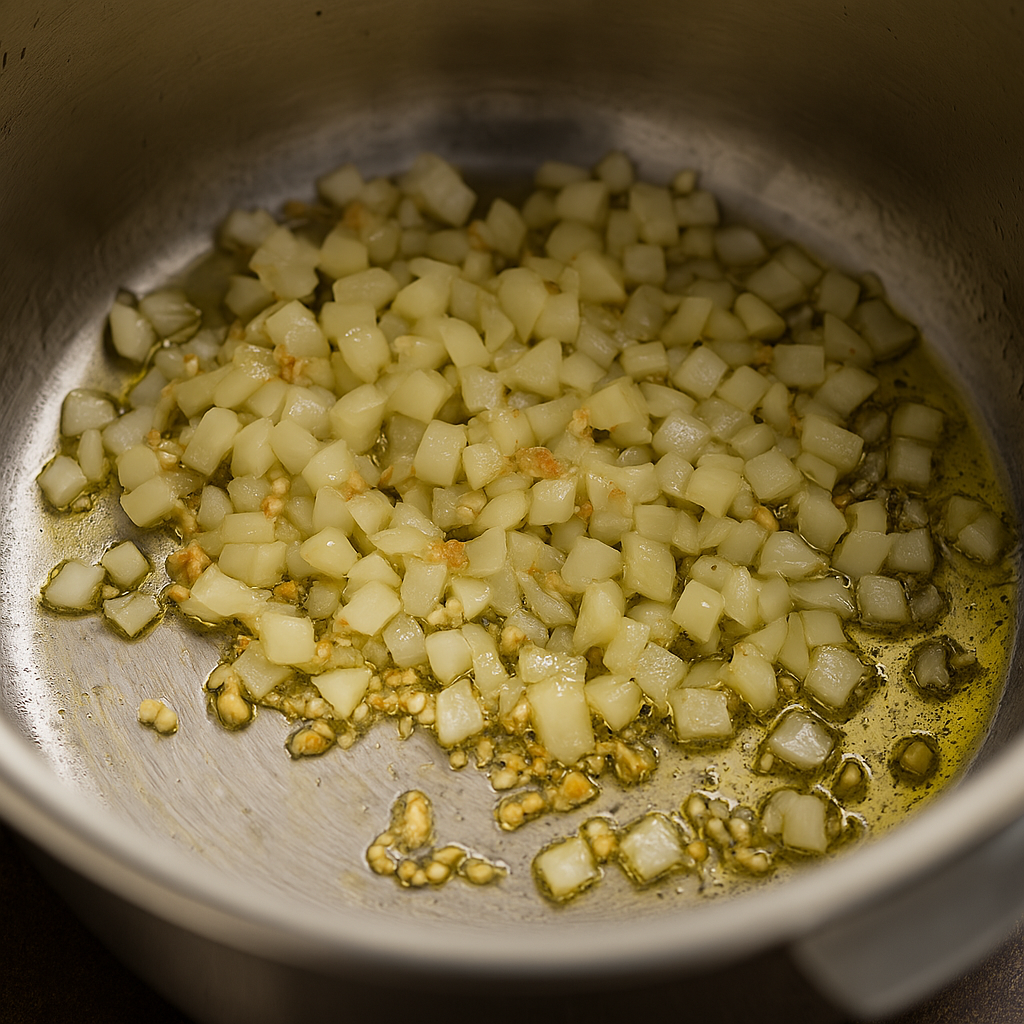 Sofreir cebolla y ajo para Goulash | CocinaCanalla
