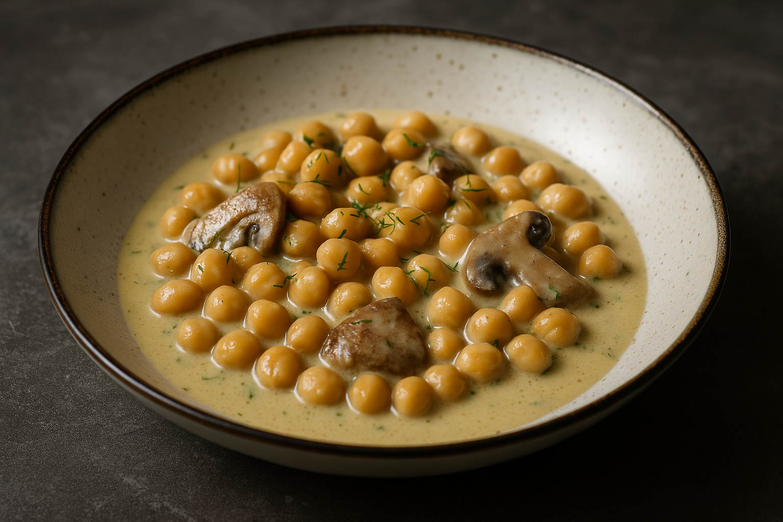 Garbanzos con Setas y Queso Brie | CocinaCanalla