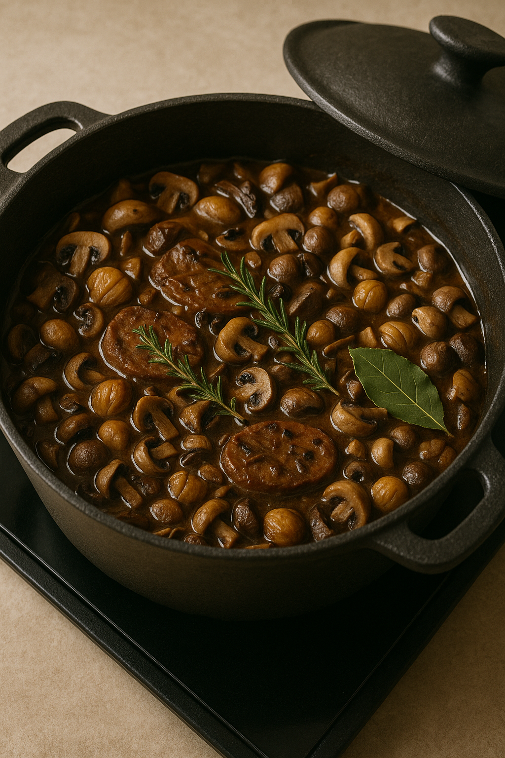 Estofado de solomillo de cerdo y setas | CocinaCanalla