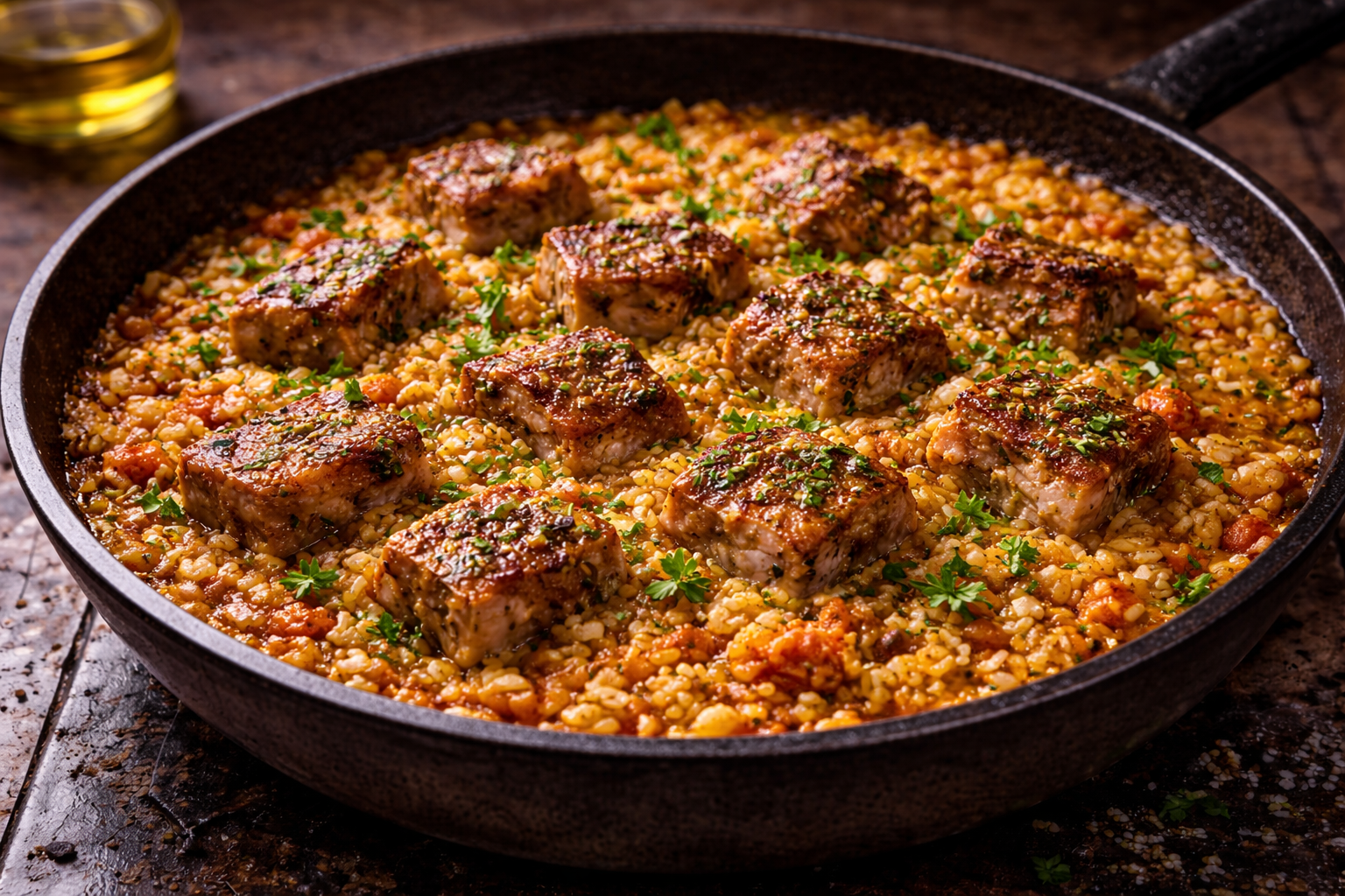 Arroz con costillas en sartén | CocinaCanalla