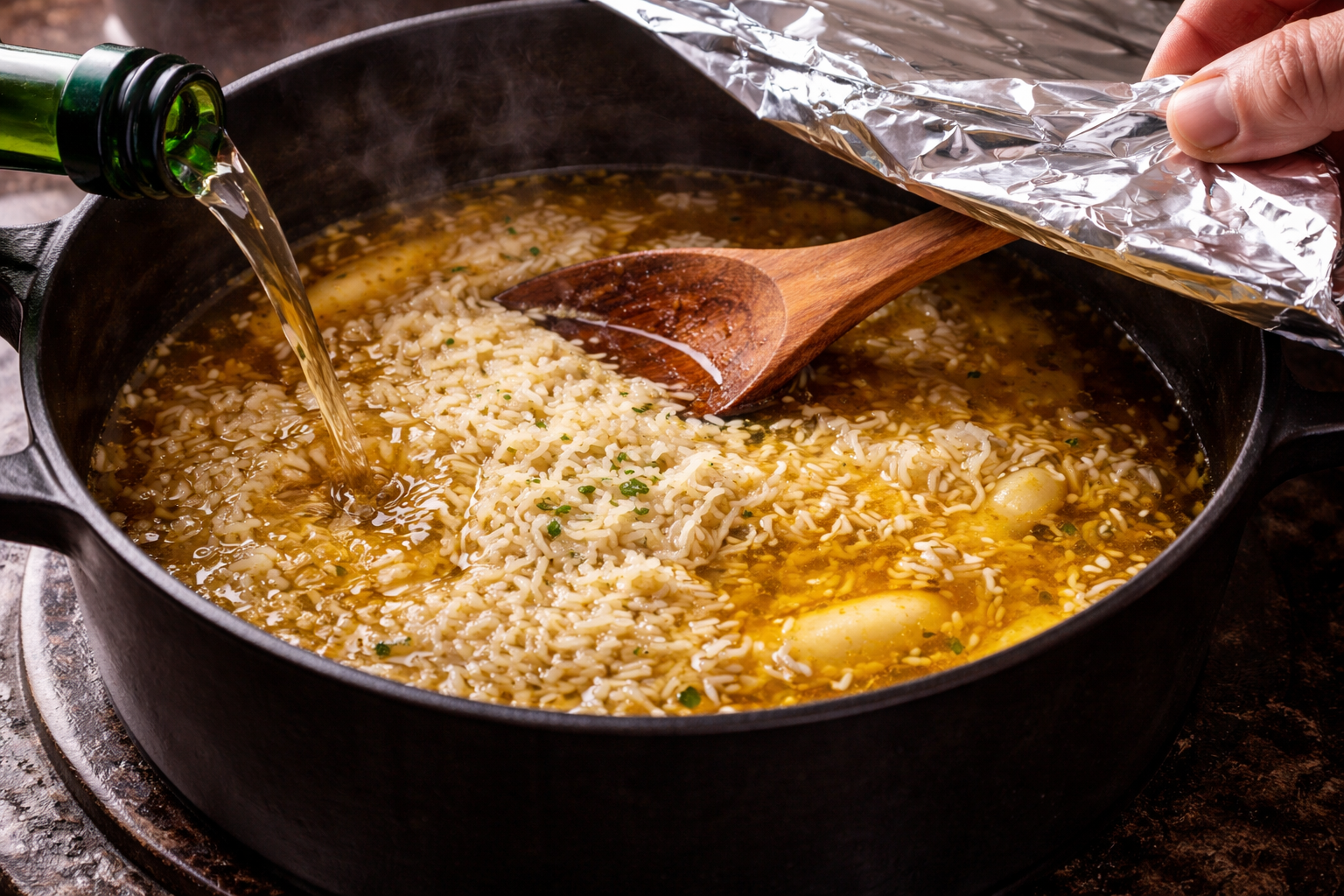 Arroz basmati en caldo dorado | CocinaCanalla