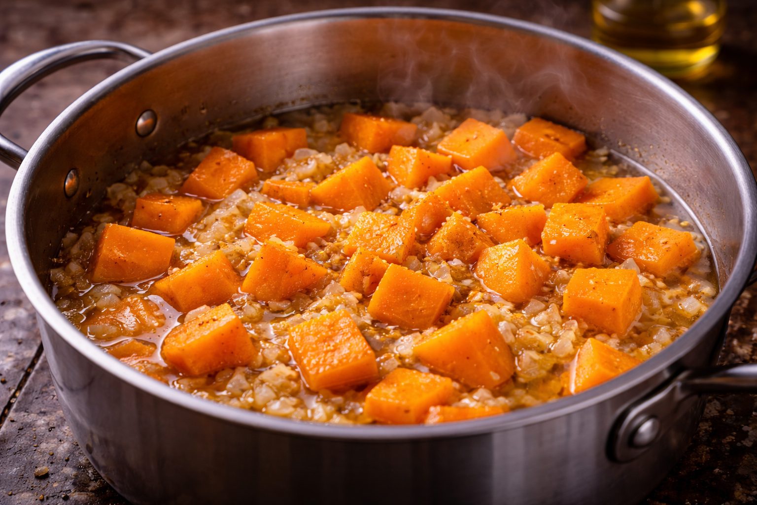 Calabaza y cebolla al fuego | CocinaCanalla