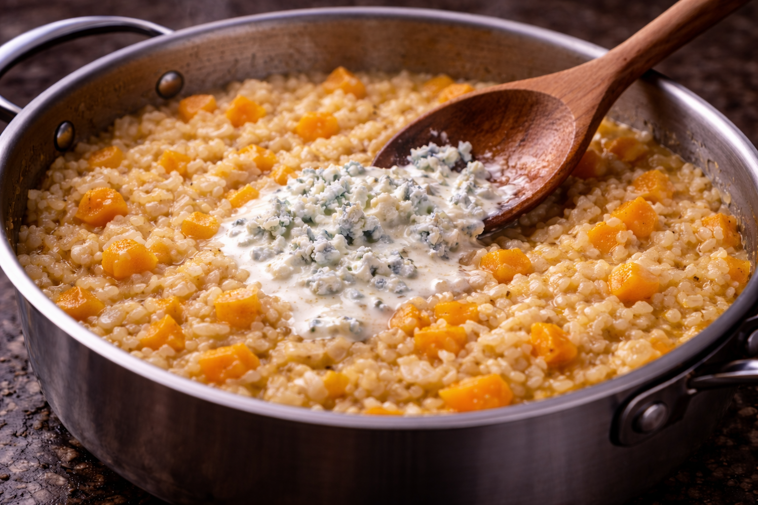 Queso azul risotto | CocinaCanalla