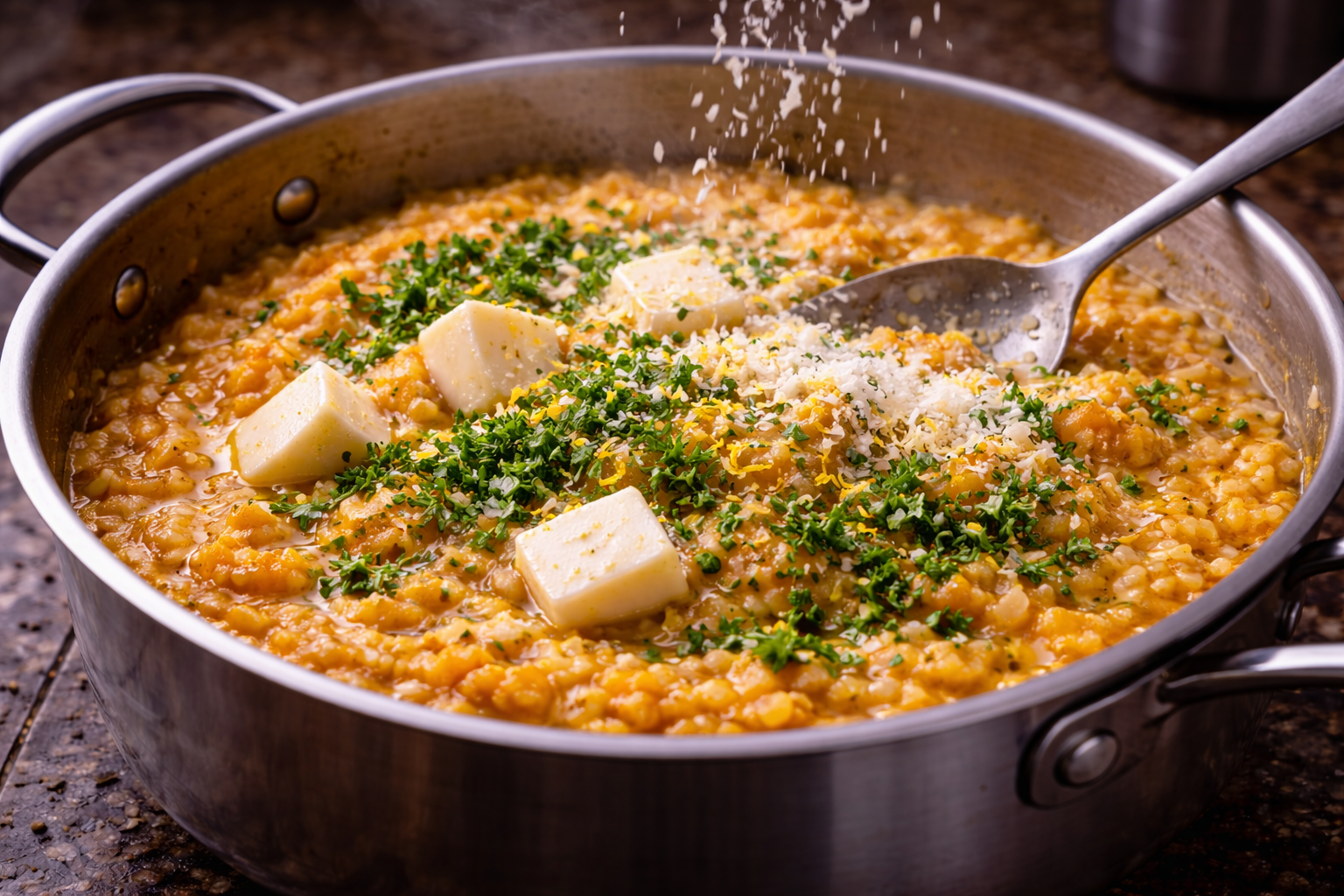 Risotto cremoso calabaza con queso | CocinaCanalla
