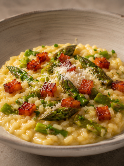 Risotto de espárragos y parmesano | Cocina Canalla