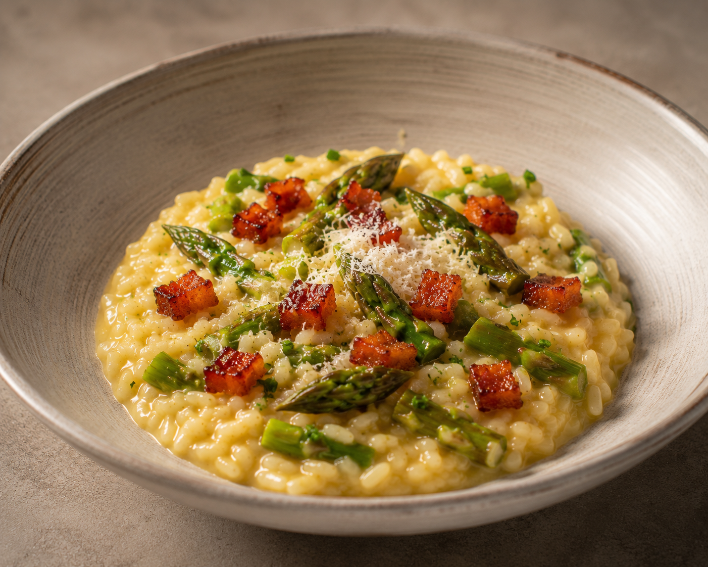 Risotto de espárragos y parmesano | Cocina Canalla